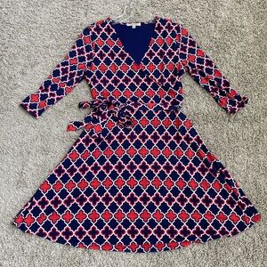 Patterned midi dress